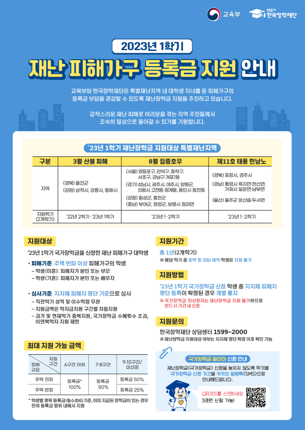 국가장학금 소득분위별 지급금액
